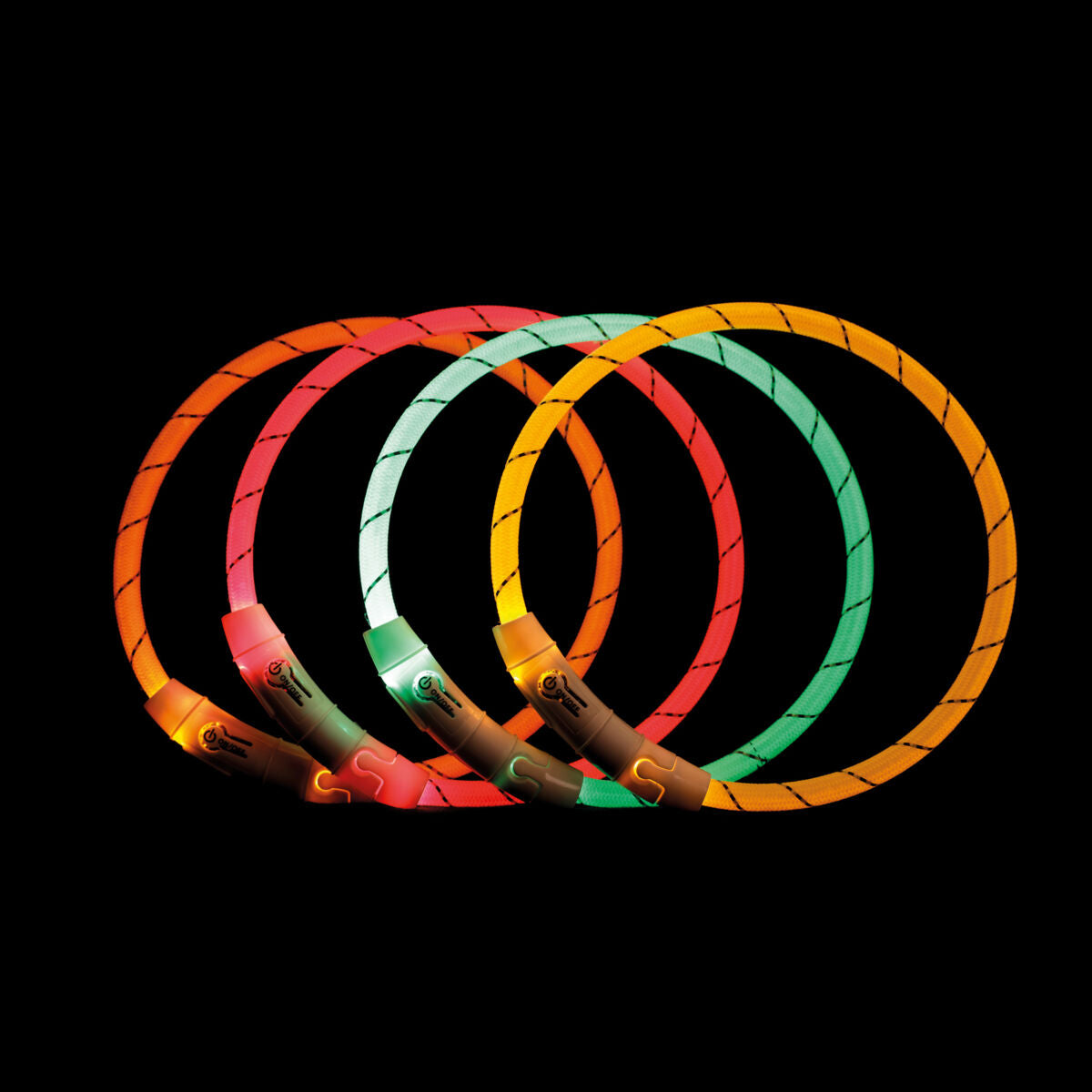 Trixie Flash oplaadbare lichtgevende halsband – L/XL